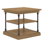 Table d'appoint Cornice Accent avec rangement – Table d'appoint rustique en bois