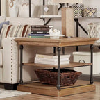 Table d'appoint Cornice Accent avec rangement – Table d'appoint rustique en bois