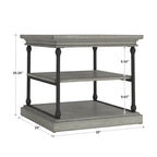 Table d'appoint Cornice Accent avec rangement – Table d'appoint rustique en bois
