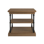 Table d'appoint Cornice Accent avec rangement – Table d'appoint rustique en bois