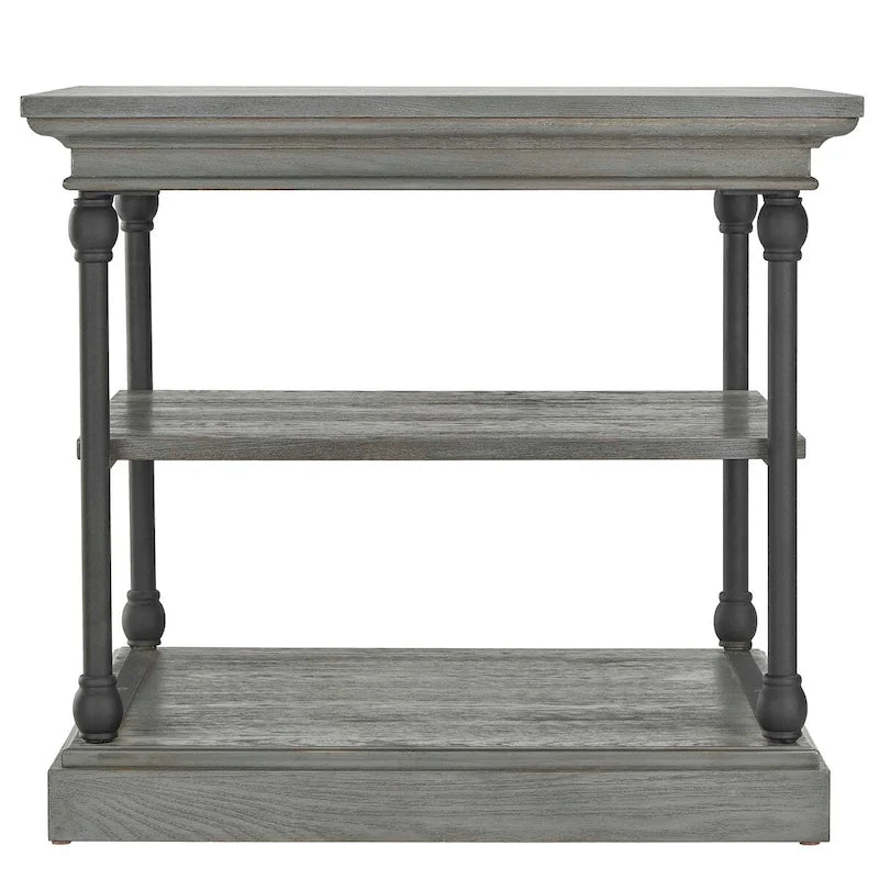 Table d'appoint Cornice Accent avec rangement – Table d'appoint rustique en bois