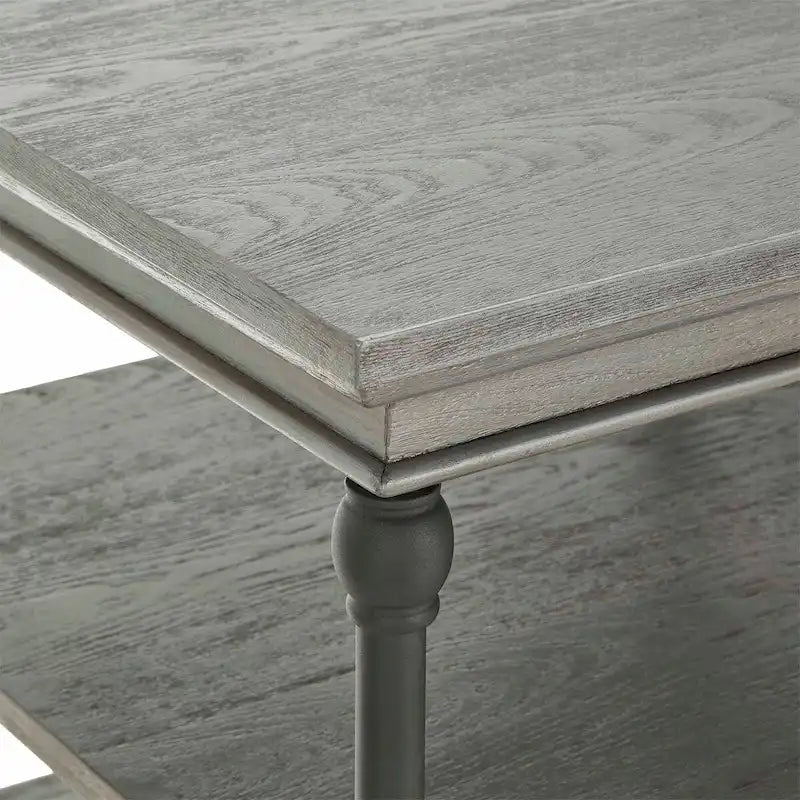Table d'appoint Cornice Accent avec rangement – Table d'appoint rustique en bois