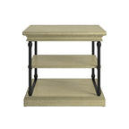 Table d'appoint Cornice Accent avec rangement – Table d'appoint rustique en bois