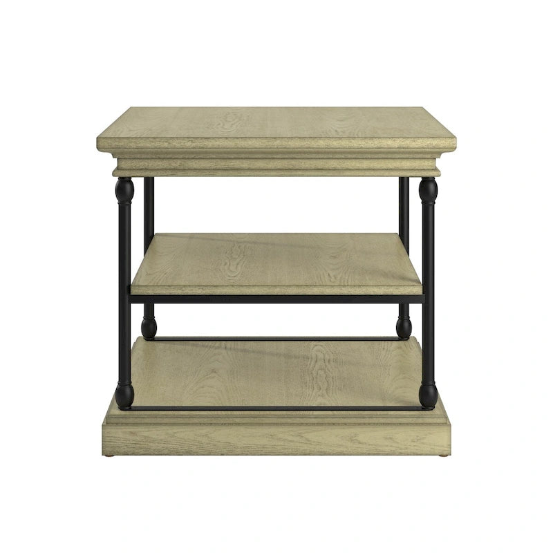 Table d'appoint Cornice Accent avec rangement – Table d'appoint rustique en bois