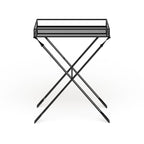 Table d'appoint en métal – Table d'appoint géométrique moderne 21x14x26