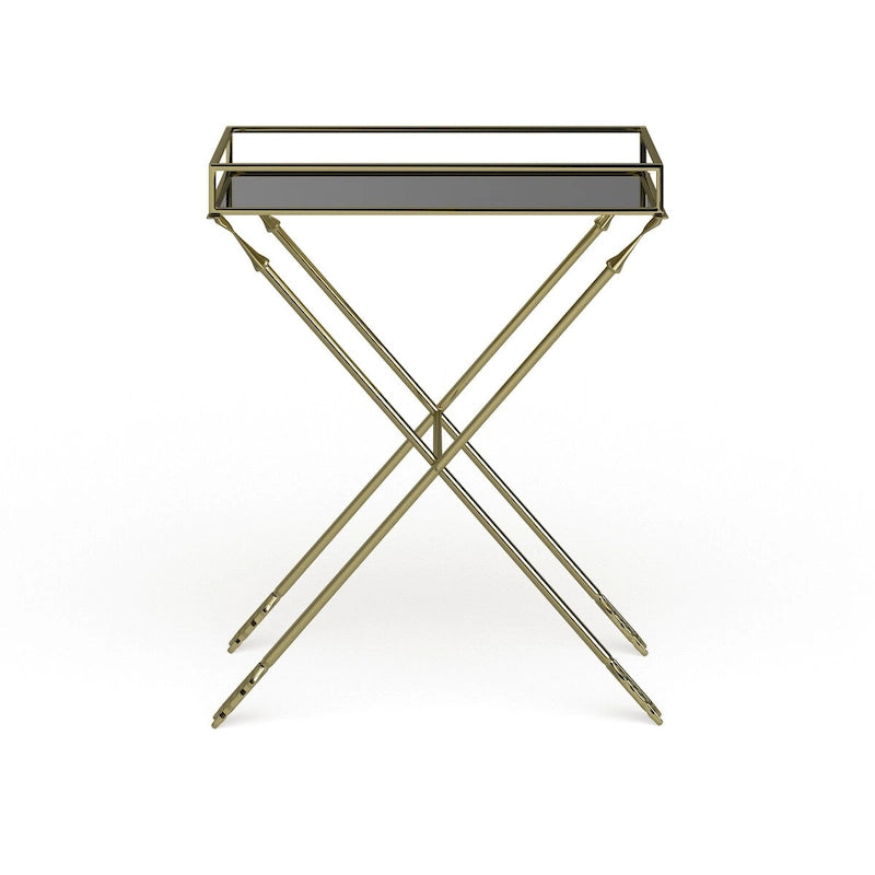 Table d'appoint en métal – Table d'appoint géométrique moderne 21x14x26