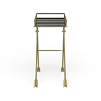 Table d'appoint en métal – Table d'appoint géométrique moderne 21x14x26