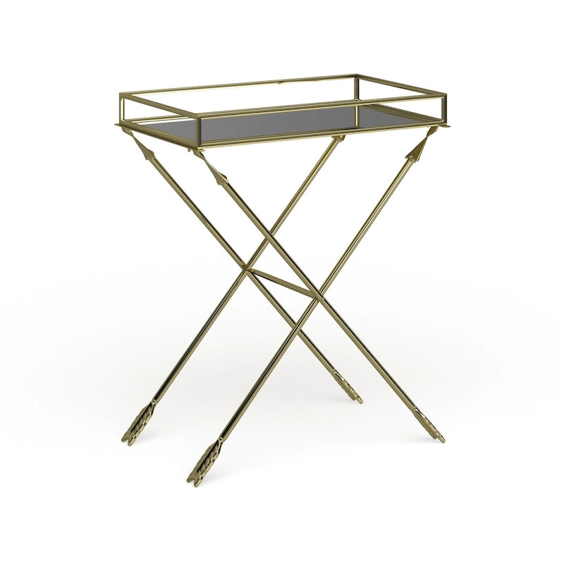 Table d'appoint en métal – Table d'appoint géométrique moderne 21x14x26