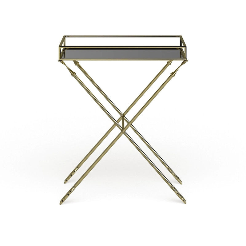 Table d'appoint en métal – Table d'appoint géométrique moderne 21x14x26