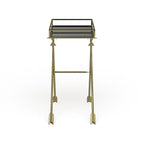Table d'appoint en métal – Table d'appoint géométrique moderne 21x14x26