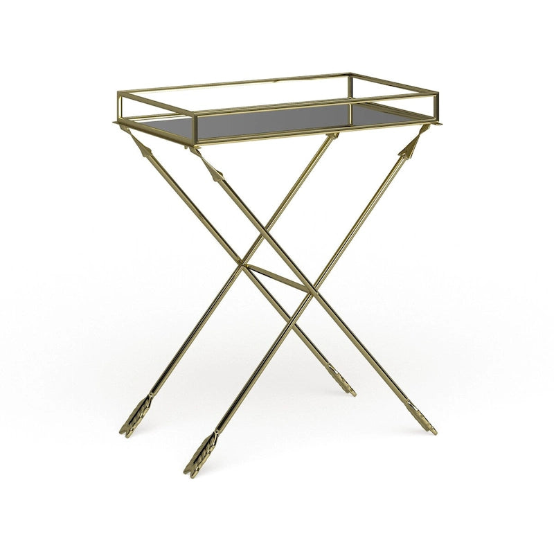 Table d'appoint en métal – Table d'appoint géométrique moderne 21x14x26
