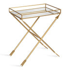 Table d'appoint en métal – Table d'appoint géométrique moderne 21x14x26