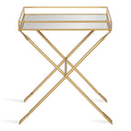 Table d'appoint en métal – Table d'appoint géométrique moderne 21x14x26