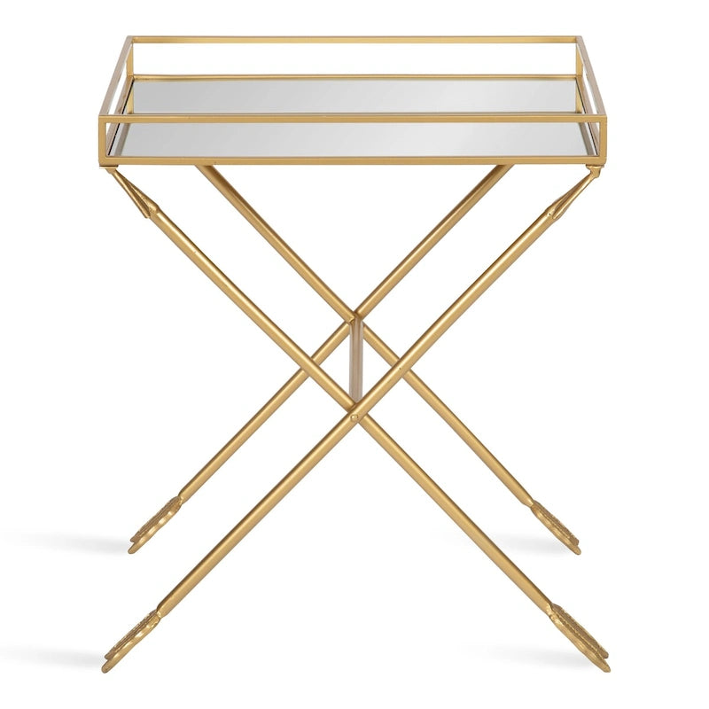 Table d'appoint en métal – Table d'appoint géométrique moderne 21x14x26