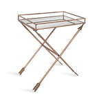 Table d'appoint en métal – Table d'appoint géométrique moderne 21x14x26