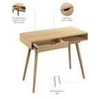 Bureau informatique de 101,6 cm avec rangement – Bureau pour la maison