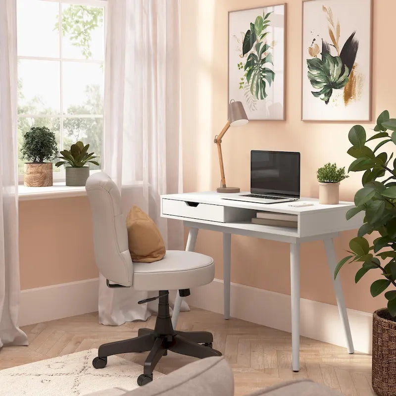 Bureau informatique de 101,6 cm avec rangement – Bureau pour la maison