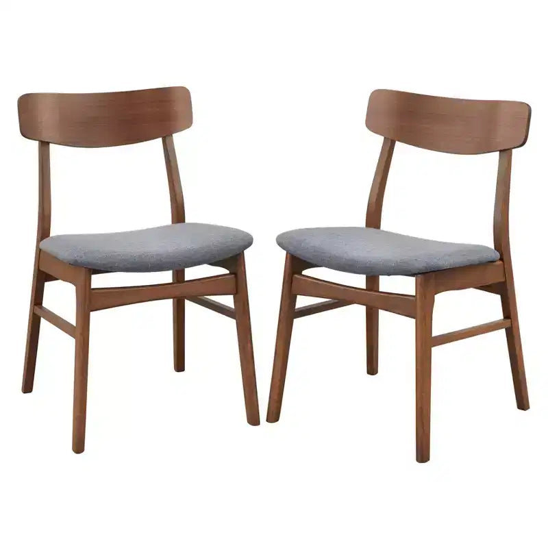 Lot de 2 chaises de salle à manger Buylateral Wave en hévéa massif