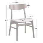 Lot de 2 chaises de salle à manger Buylateral Wave en hévéa massif