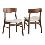 Lot de 2 chaises de salle à manger Buylateral Wave en hévéa massif