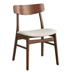 Lot de 2 chaises de salle à manger Buylateral Wave en hévéa massif