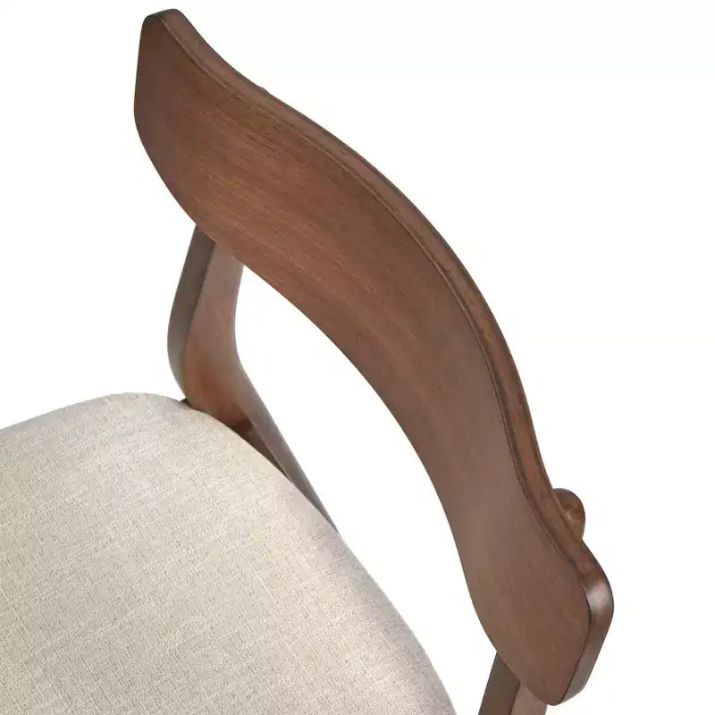Lot de 2 chaises de salle à manger Buylateral Wave en hévéa massif