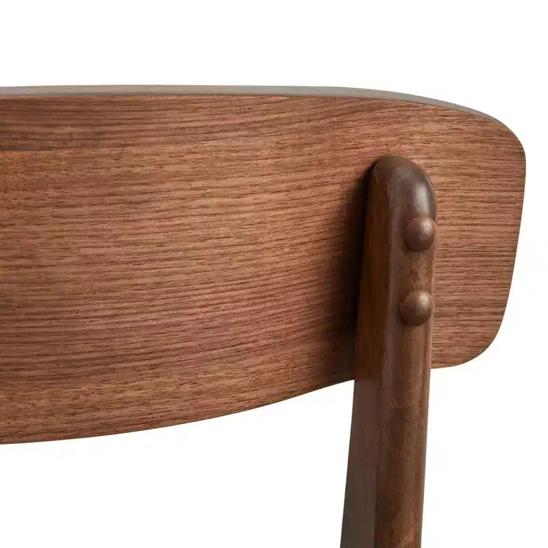 Lot de 2 chaises de salle à manger Buylateral Wave en hévéa massif