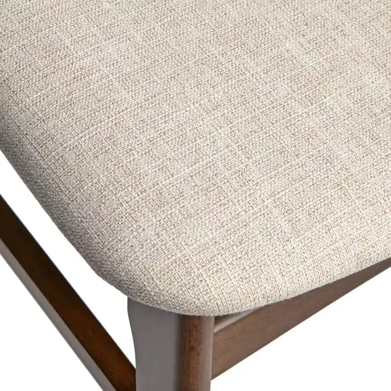 Lot de 2 chaises de salle à manger Buylateral Wave en hévéa massif