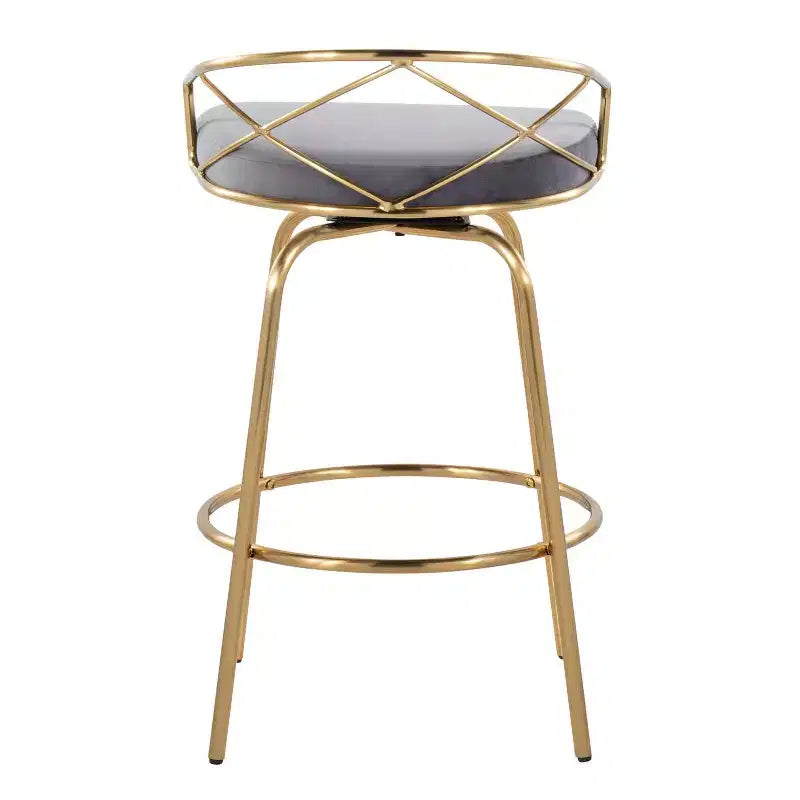 Lot de 2 tabourets de bar hauteur comptoir Charlotte