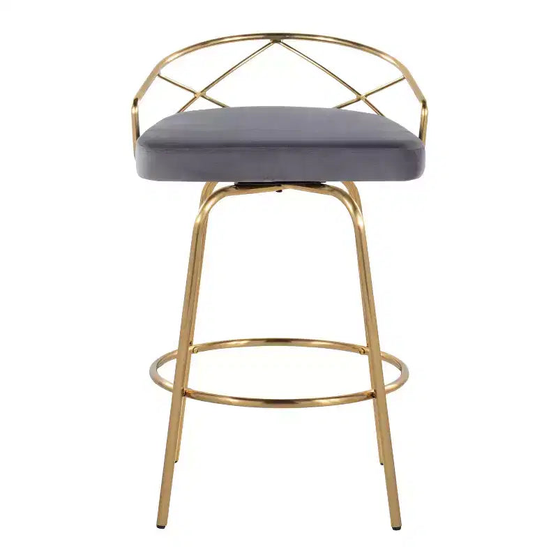 Lot de 2 tabourets de bar hauteur comptoir Charlotte