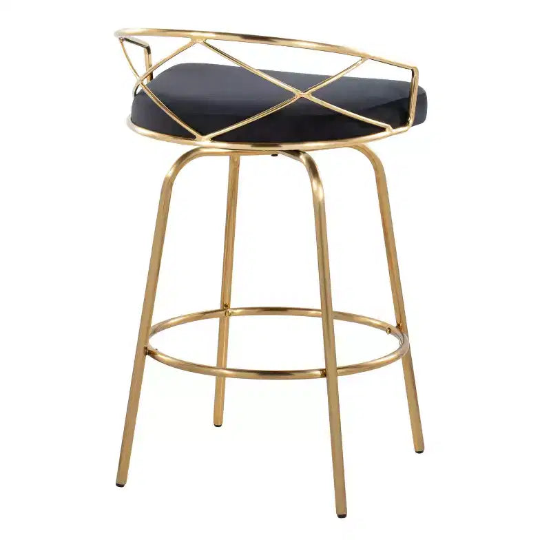 Lot de 2 tabourets de bar hauteur comptoir Charlotte
