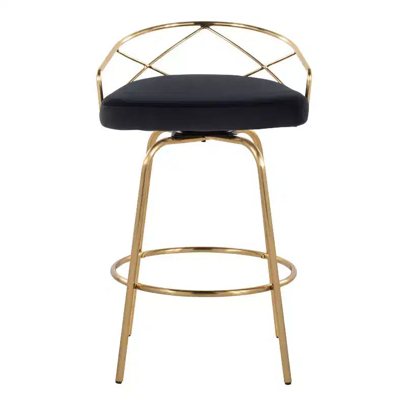 Lot de 2 tabourets de bar hauteur comptoir Charlotte