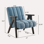Fauteuil d'appoint moderne en tissu Sherpa Teddy – Cadre en bois Espresso